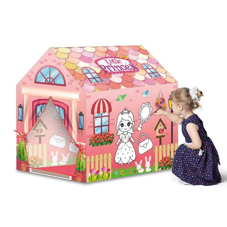 2 in 1 coloring tent - pink
