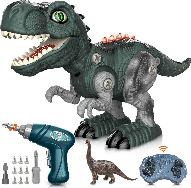 Dinosaur toy with 1x2 remote control