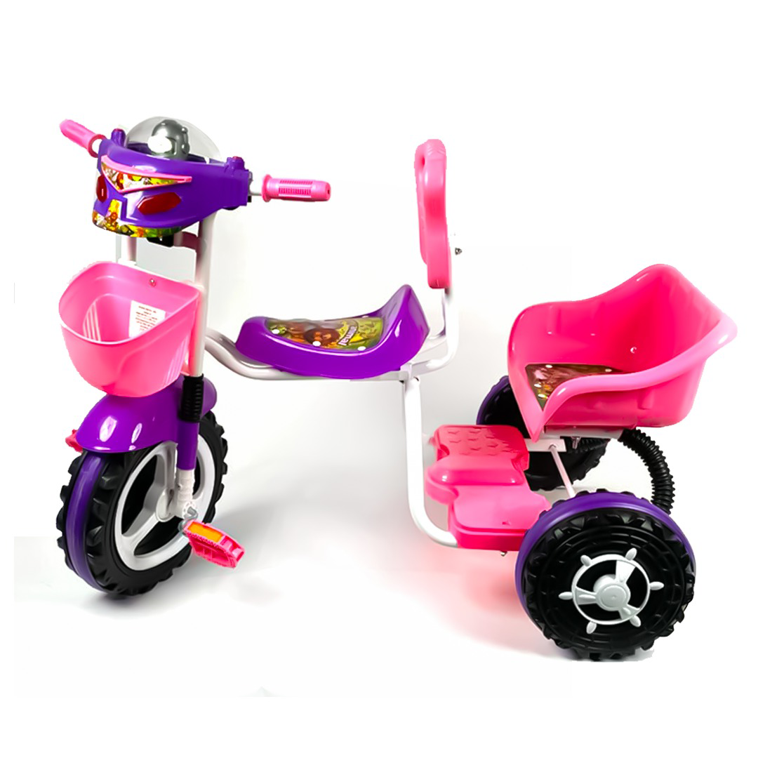 bike two kids pink